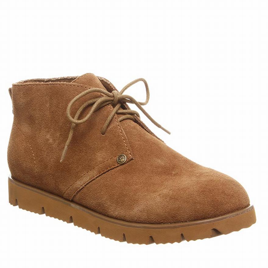 Bearpaw Chaz Ankle Boots UK - Women's Boots Brown ||DWRZAE-569||